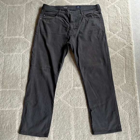 AG Adriano Goldschmied Everett Jeans Uomo - Vestibilità Dritta Slim, Denim Scuro, Made In LA